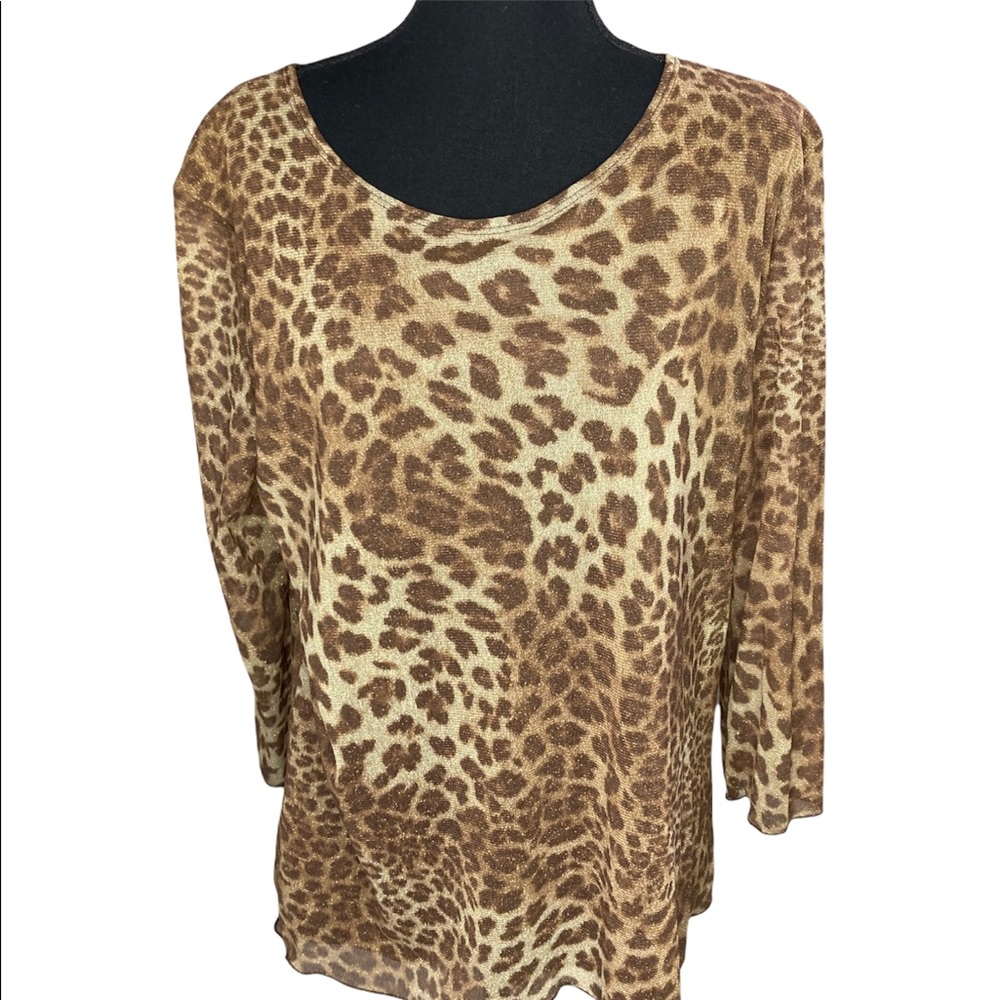 Shimmer Leopard Print Blouse